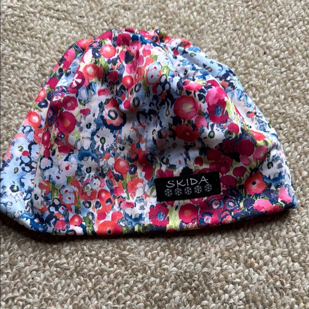 Skida Alpine Fleece-Lined Kids Hat- retired floral print